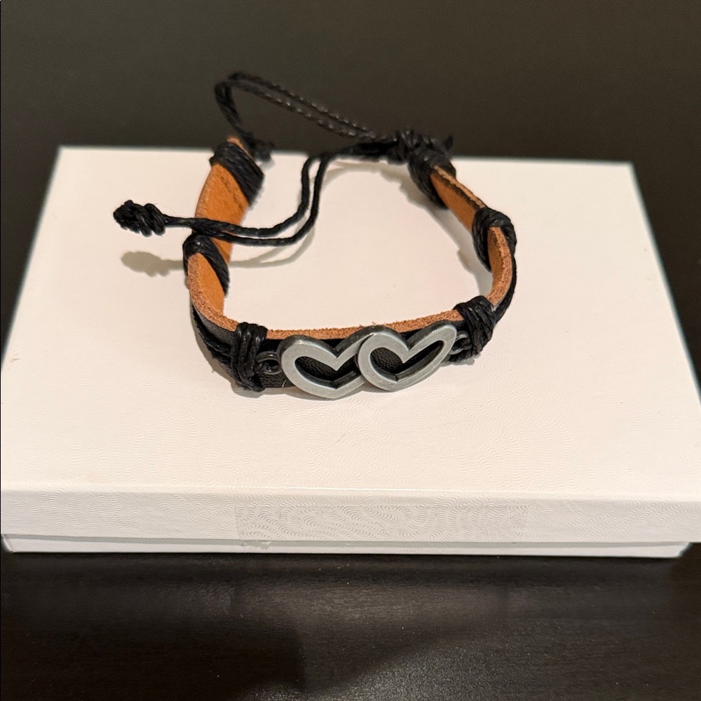 Black and Brown Heart Bracelet